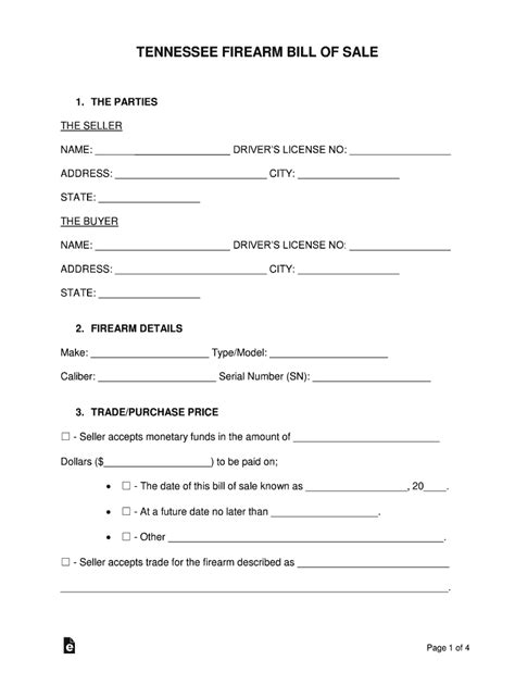 Firearm Bill Of Sale Fill Out Sign Online Dochub