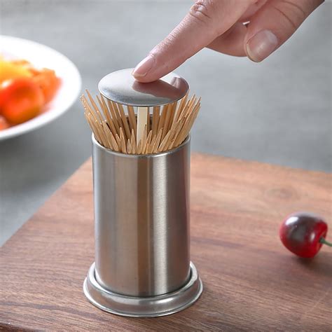 Zedker Pop Up Automatic Toothpick Dispenser Toothpick Holder Dispenser