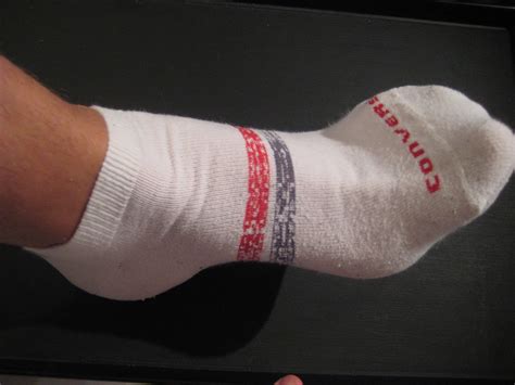 Sneakers And Socks Converse White Sneaker Socks With Redgrey Printed