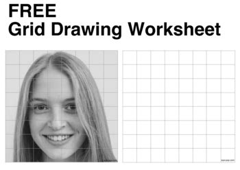 FREE Grid Drawing Worksheet - Faces by EYE POP | TPT