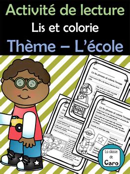 Activit De Lecture Lis Et Colorie Th Me La Rentr E French Reading