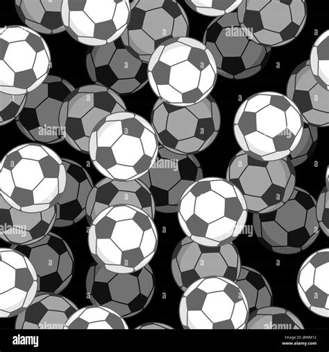 Football Ball 3d Seamless Pattern Sports Accessory Ornament Soccer