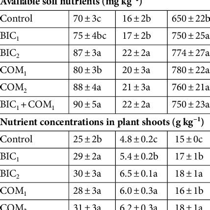 Effect Of Biochar And Compost On N P And K Availability And Uptake