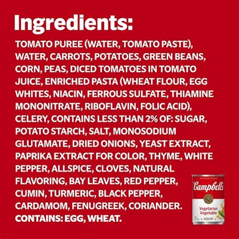 Campbells Condensed Vegetarian Vegetable Soup 105 Ounce Can Pack Of 12 Pricepulse