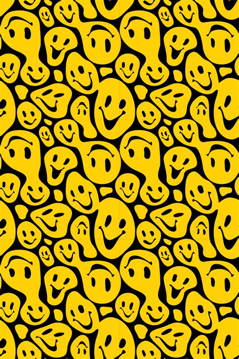 Black And Yellow Smiley Faces Original Blind Tenstickers