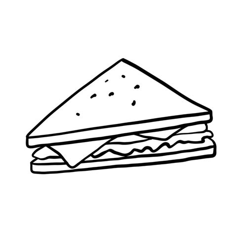 Sandwich Clipart Black And White