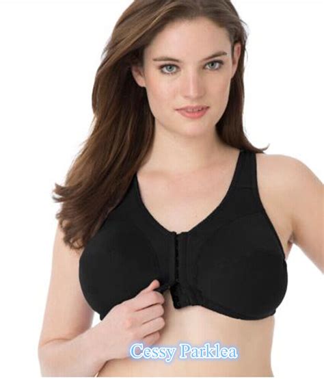 St Us Comfort Choice 100 Cotton Wire Free Front Closure Bras Black Ebay