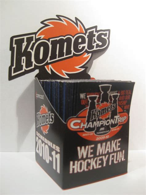 Ronn's Minor League Hockey Mania: Ft Wayne Komets Pocket Schedule Holders