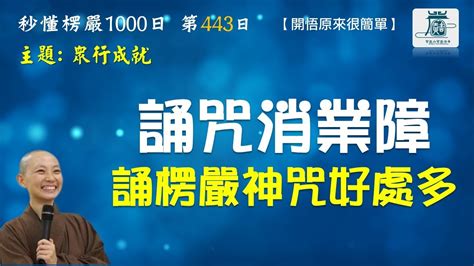 【秒懂楞嚴 443日】持咒消業障 楞嚴咒好處多多 是故能令破戒之人自成齋戒 見輝法師 字幕版 Youtube