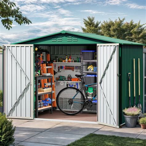 Edrosie Inc 8 Ft W X 6 Ft D Galvanized Steel Vertical Storage Shed