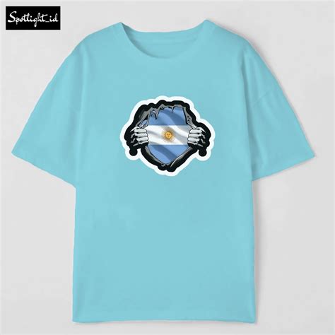 Jual Spotlight Id Baju Kaos Ripping Flag Argentina Prancis Katun