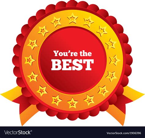 You are the best icon customer award symbol Vector Image