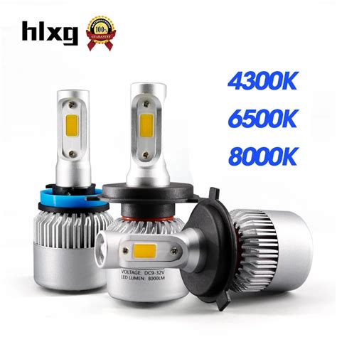 Hlxg Pcs K K K V H H H H Led Car Headlight Lm