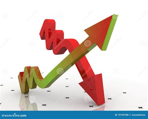 D Graph Showing Rise In Profits Or Earnings Stock Illustration