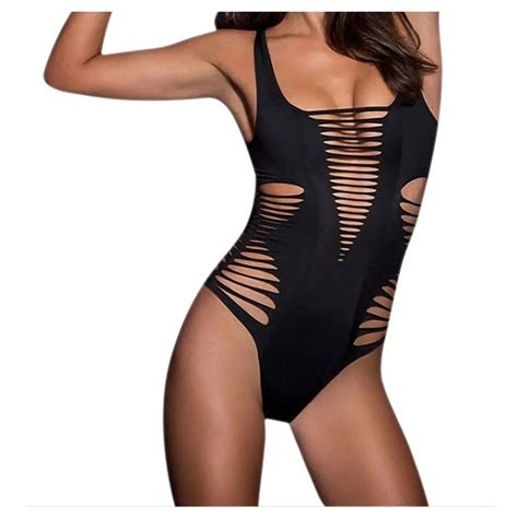 Womens Hollow Out Bodycon Bandage Bikini Set Swimsuit Swimwear Bathing