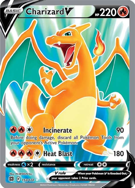 Charizard V Full Art Swsh Brilliant Stars Pokemon