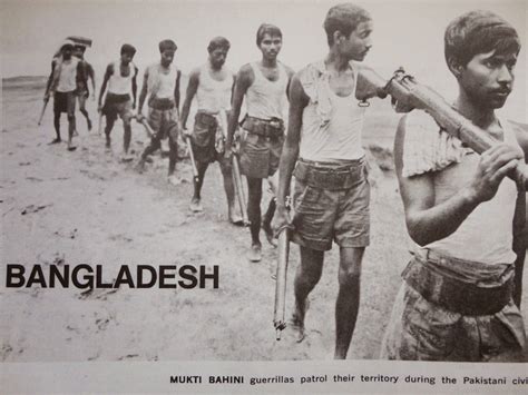 Bengalis Of The Mukti Bahini Guerillas Patrol Their Territory