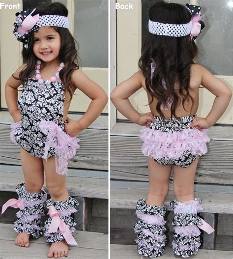 Damask Light Pink Ruffle Bubble Romper Bubble Romper Cute Outfits