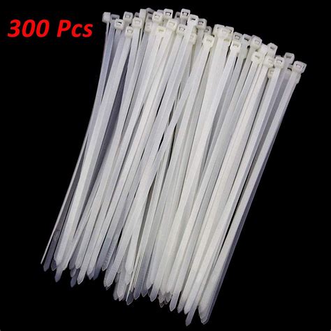 Pcs Inch White Nylon Cable Zip Ties Self Locking Mm Tensile