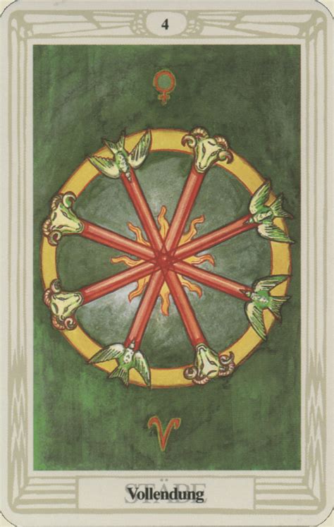 Tarotkarte Vier Der St Be Im Crowley Thoth Tarot Tarot De