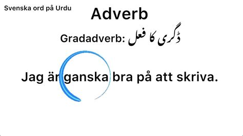 Lär Dig Adverb Part 2grundläggande Svenska Med Urdu översättningsfi