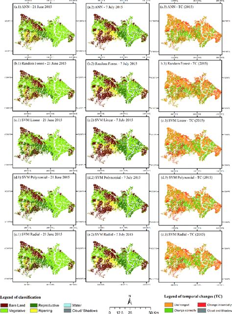 The Classification Maps Based On Landsat Image On 21 June 2015 For