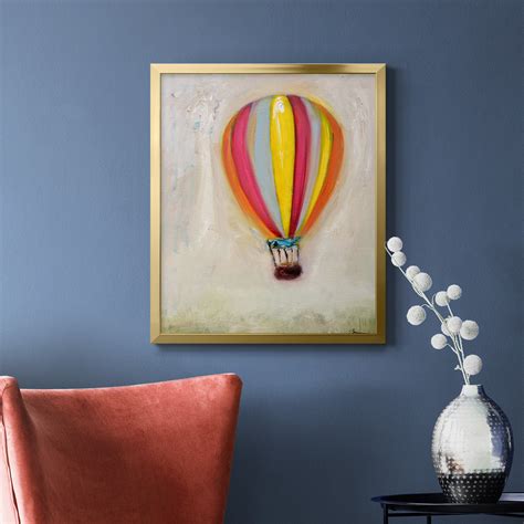 Winston Porter Lucky Hot Air Balloon Premium Framed Canvas Ready To Hang Wayfair
