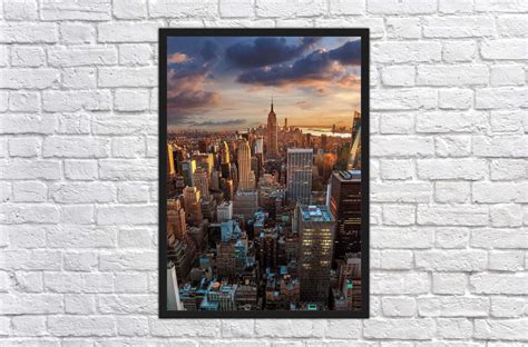 Quadro Cidades Famosas New York Moldura G Elo