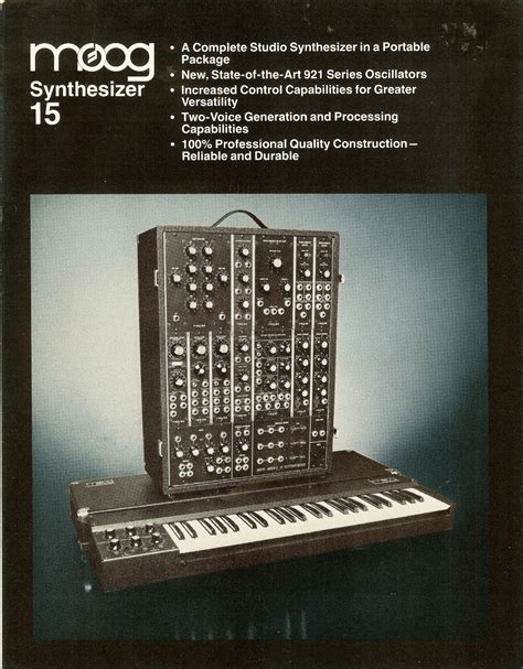 MATRIXSYNTH: 1976 Moog Model 15 Synthesizer 6 Page Fold-out Brochure