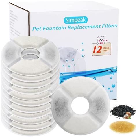 Filtre Fontaine Eau Chat Pcs Filtres De Remplacement De Pour L