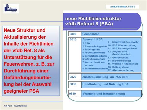 Neue Richtlinien Vfdb Ref Inhalte Struktur Ppt Herunterladen