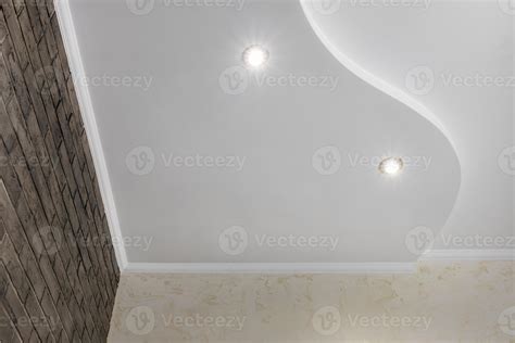 Detail Van Hoek Plafond Met Ingewikkeld Kroon Vormen Geschorst Plafond
