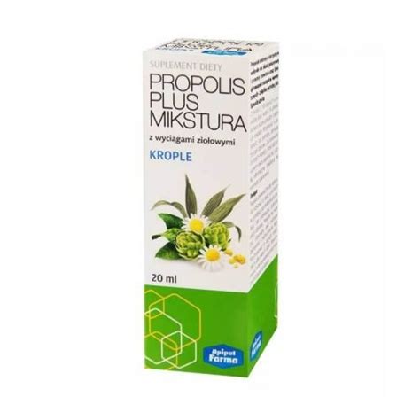 Propolis Plus Mikstura Z Wyci Gami Zio Owymi Krople Ml Apipol Farma