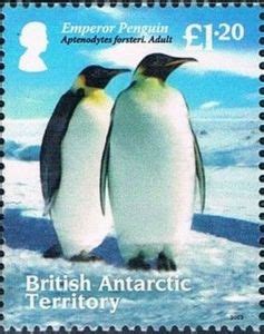 Stamp Emperor Penguin Aptenodytes Forsteri British Antarctic