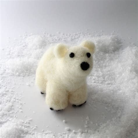 Needle Felt Polar Bear Etsy