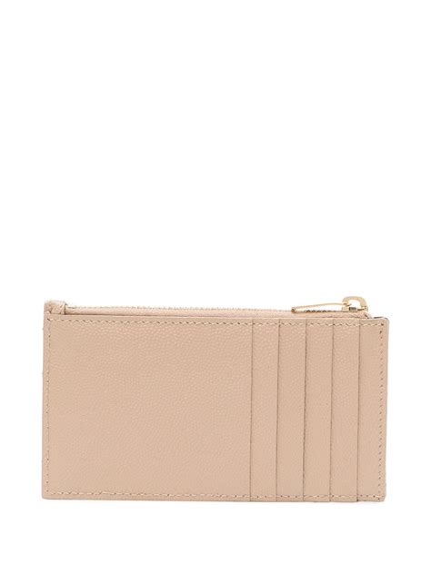 Saint Laurent Quilted Pebbled Leather Cardholder Farfetch