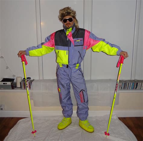 Mens Neon One Piece Ski Suit Apres Ski Outfits, Party