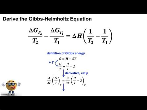 Gibbs Helmholtz Equation Derivation SUPER Short YouTube