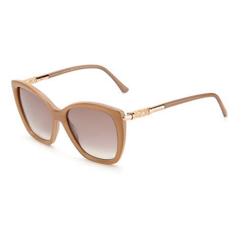 Jimmy Choo Rose S 22c Nq Crystal Nude Sunglasses Woman