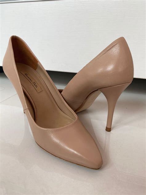 Massimo Dutti Nude Heels Nappa Leather Women S Fashion Footwear Heels On Carousell