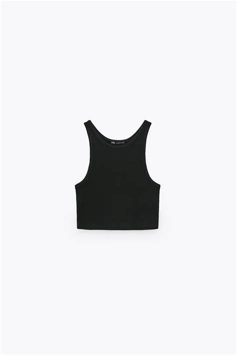 Women S Crop Tops Zara United States Zara Ribbed Top Ribbed Top