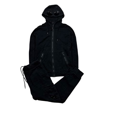 Cp Company Black Tracksuit Set Small Mats Island