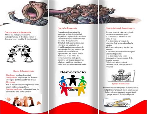 Triptico Democracia Pdf Democracia Ideologías Políticas