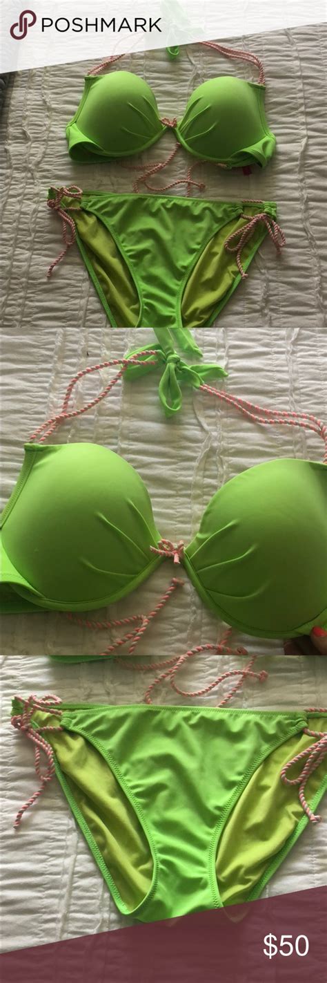 Victorias Secret Bikini Bikinis Neon Green Bikini Green Bikini