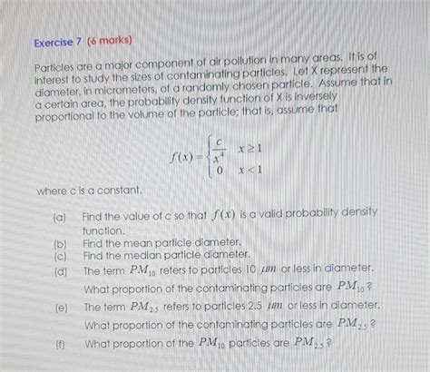 Solved Particles are a major component of air pollution in | Chegg.com 