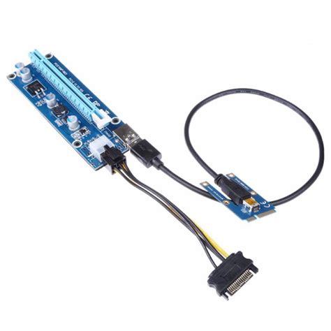 Anvazise Mini PCI E To PCI E X16 Riser External Graphics Card 60 USB