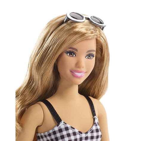 Barbie Fashionistas Doll 96 Curvy With Dark Blonde Hair And Gingham Dress The Toy Barn