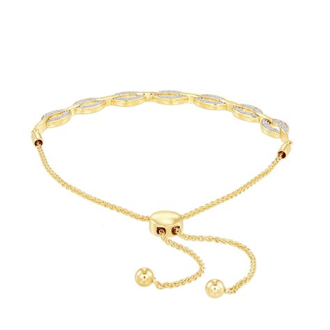 Round Diamond Bolo Bracelet in 375/9K Yellow Gold 680361221(YG)