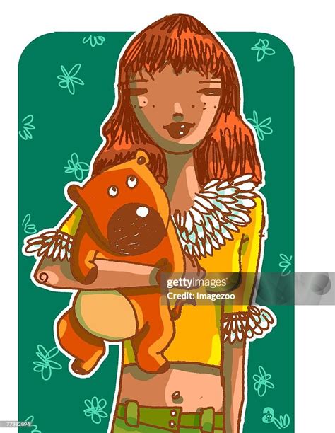 Girl Hugging Teddy Bear High Res Vector Graphic Getty Images