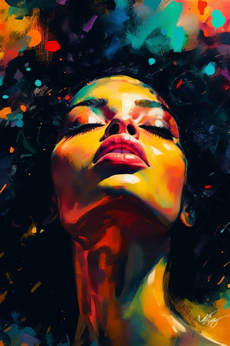 The Rapture Black Woman Abstract Artwork Canvas Wall Print Xtreme